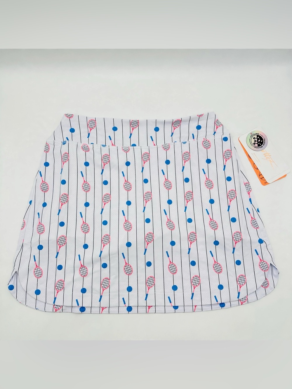 NWT X by Gottex Tennis Skort Racket Striped Golf Pickleball Skirt Size M